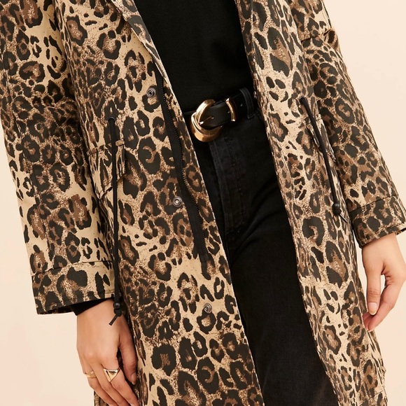 Alec Les Filles Leopard Coat Small - Picture 2 of 4